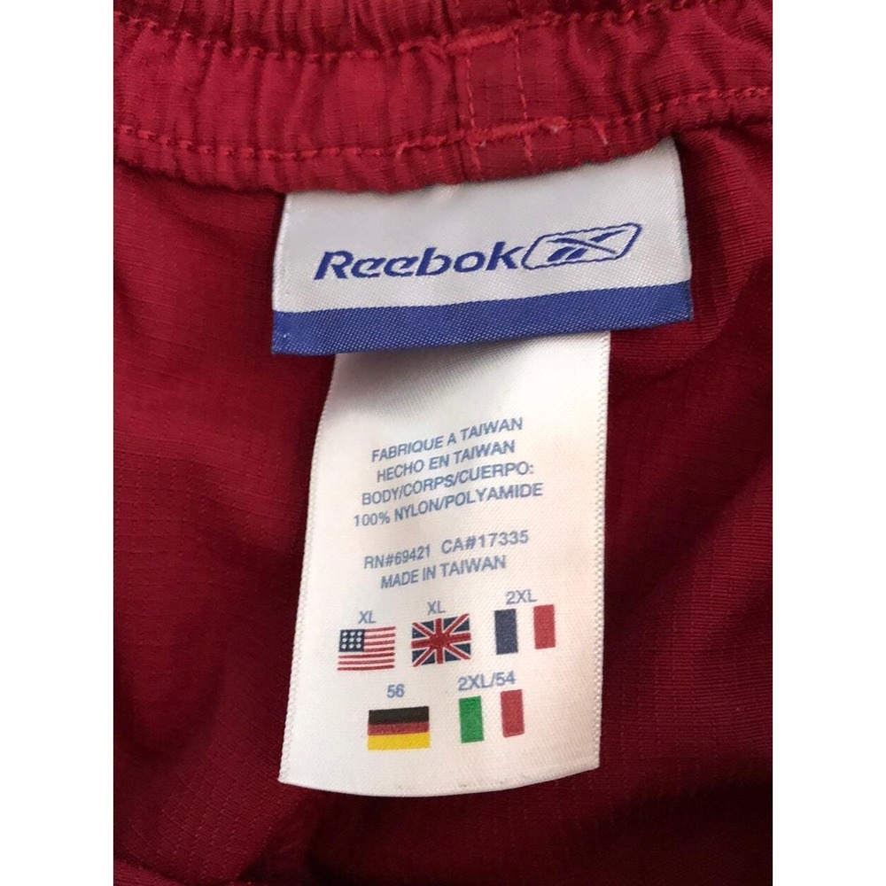 VTG 90s Reebok Mens Red Swim Trunks Size XL - Logo - Unlined - Pocket - Shorts - Picture 5 of 6